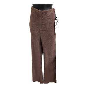 LA Grown Stay Cozy fuzzy‎ brown terry cloth look loungewear pants size medium
